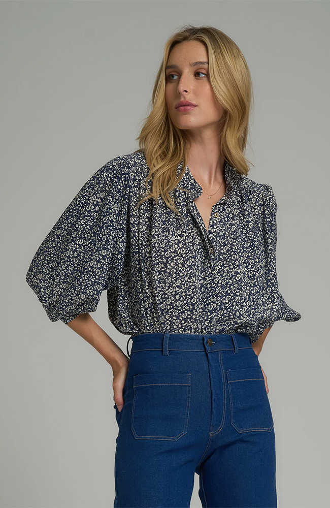 Newport Top - Hampstead Floral Navy/Ivory