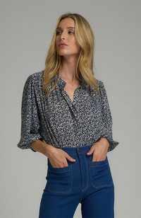Newport Top - Hampstead Floral Navy/Ivory