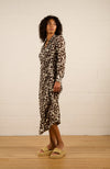 Selena Wrap Dress - Geo Lines