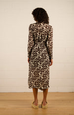 Selena Wrap Dress - Geo Lines