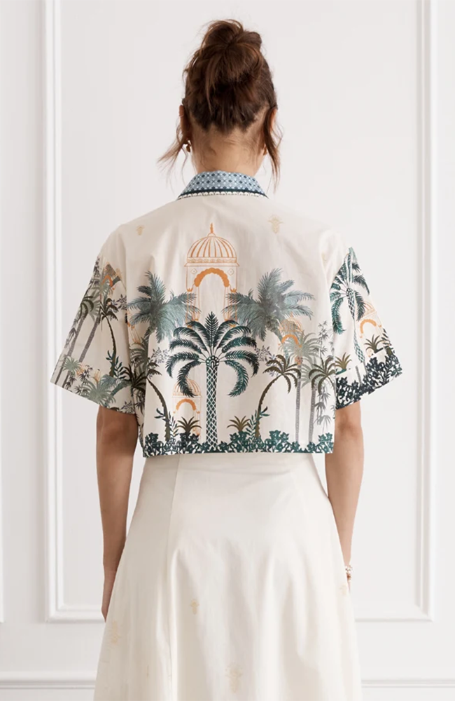 Oasis Remi Cropped Shirt - Multi