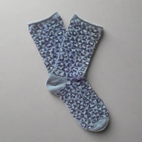 Glitter Lurex Socks - Leopard Grey