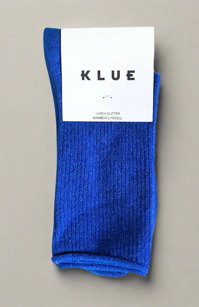 Glitter Lurex Socks - Electric Blue