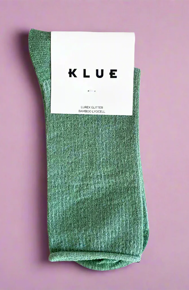 Glitter Lurex Socks - Mint