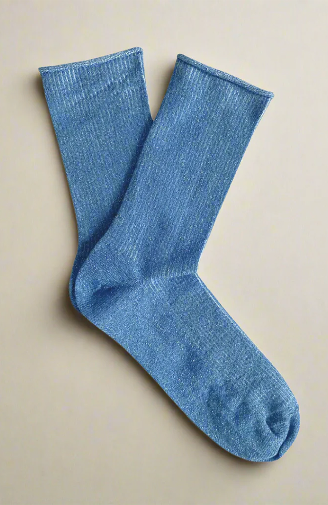 Glitter Lurex Socks - Mineral