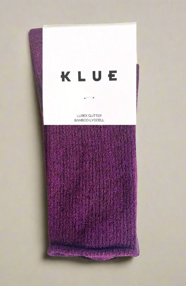 Glitter Lurex Socks - Purple