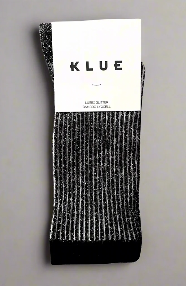Glitter Lurex Socks - Stripes Black