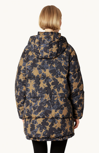 Oversized Padded Coat - Beige Butterfly