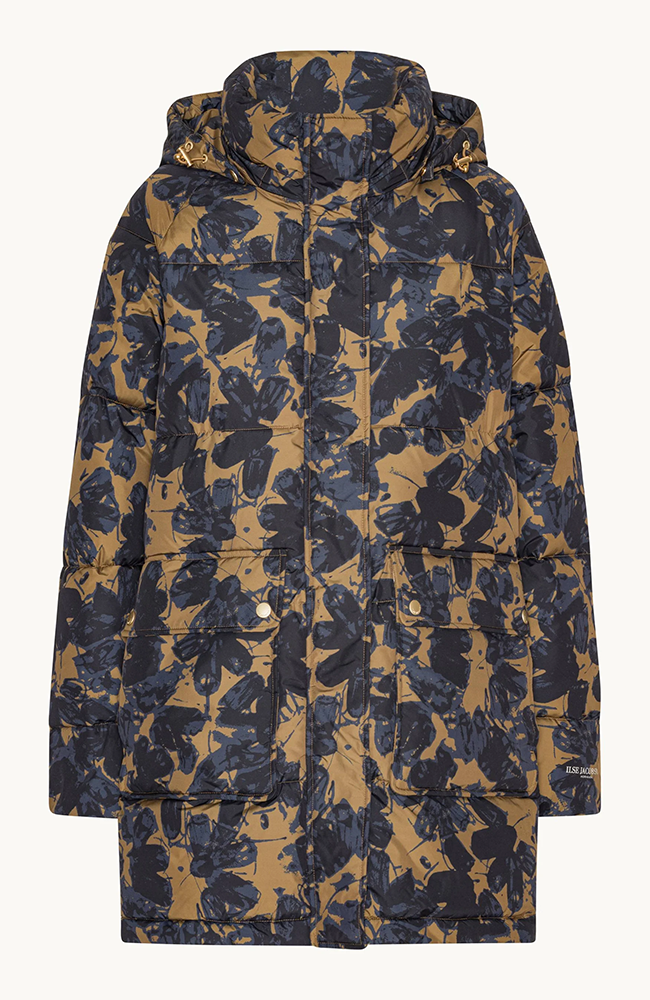 Oversized Padded Coat - Beige Butterfly