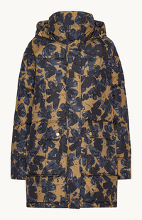 Oversized Padded Coat - Beige Butterfly