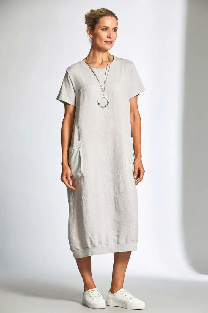 Raised Pocket Dress - Sand