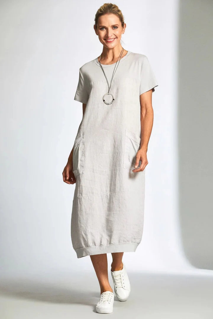 Raised Pocket Dress - Sand