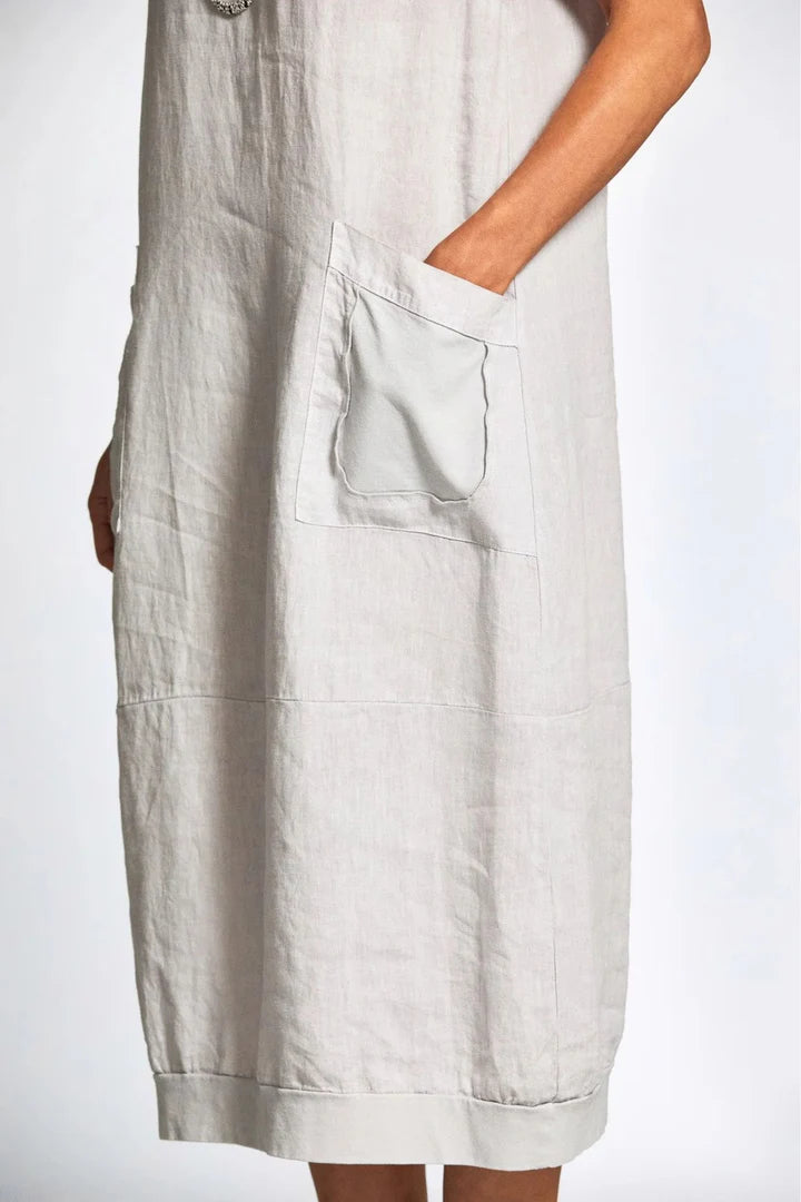 Raised Pocket Dress - Sand