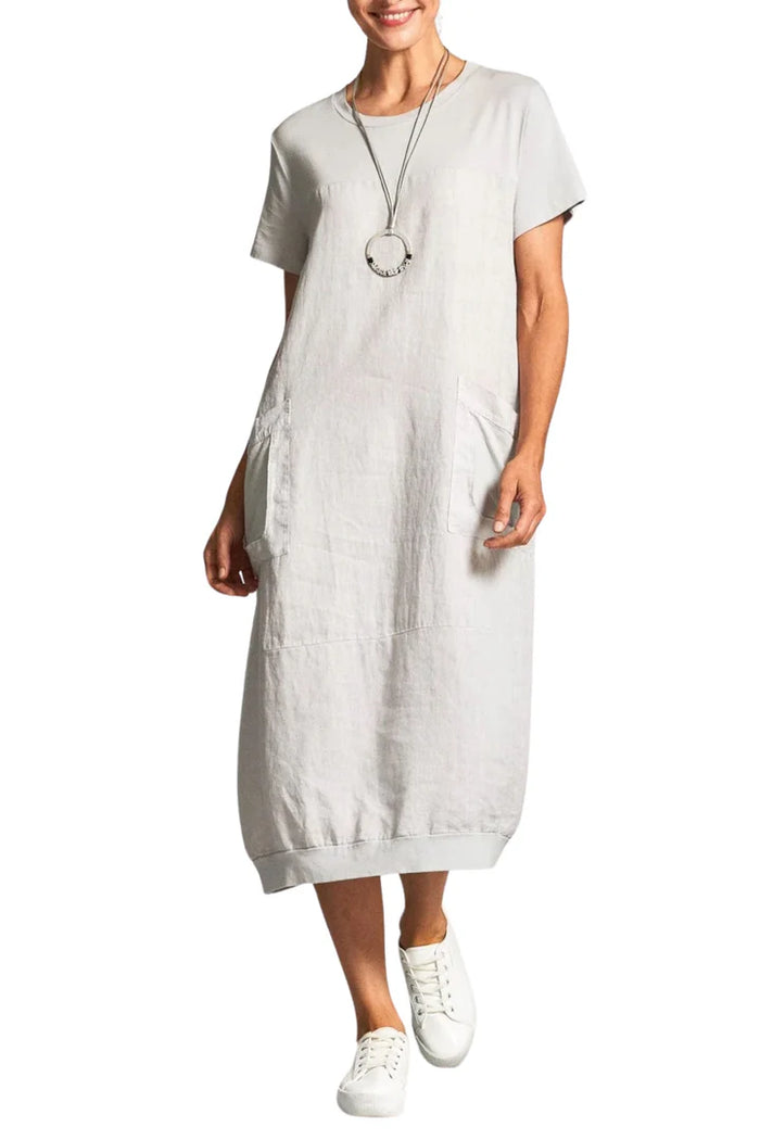 Raised Pocket Dress - Sand