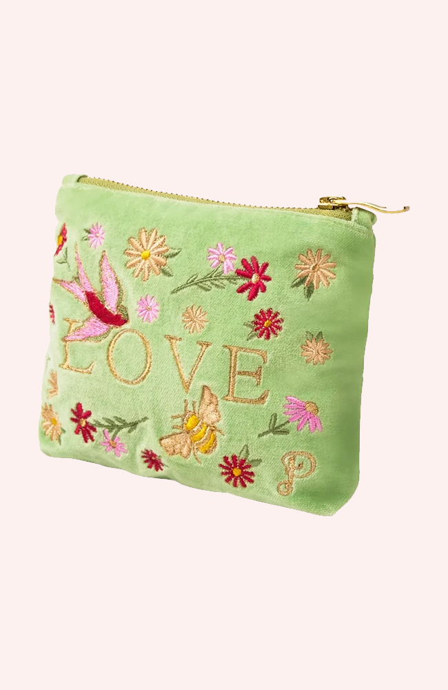 Velvet Mini Pouch - Love Mint
