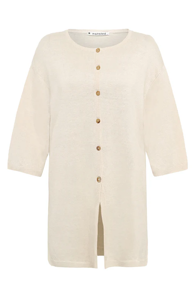 Piemonte Long Cardigan - Light Oat