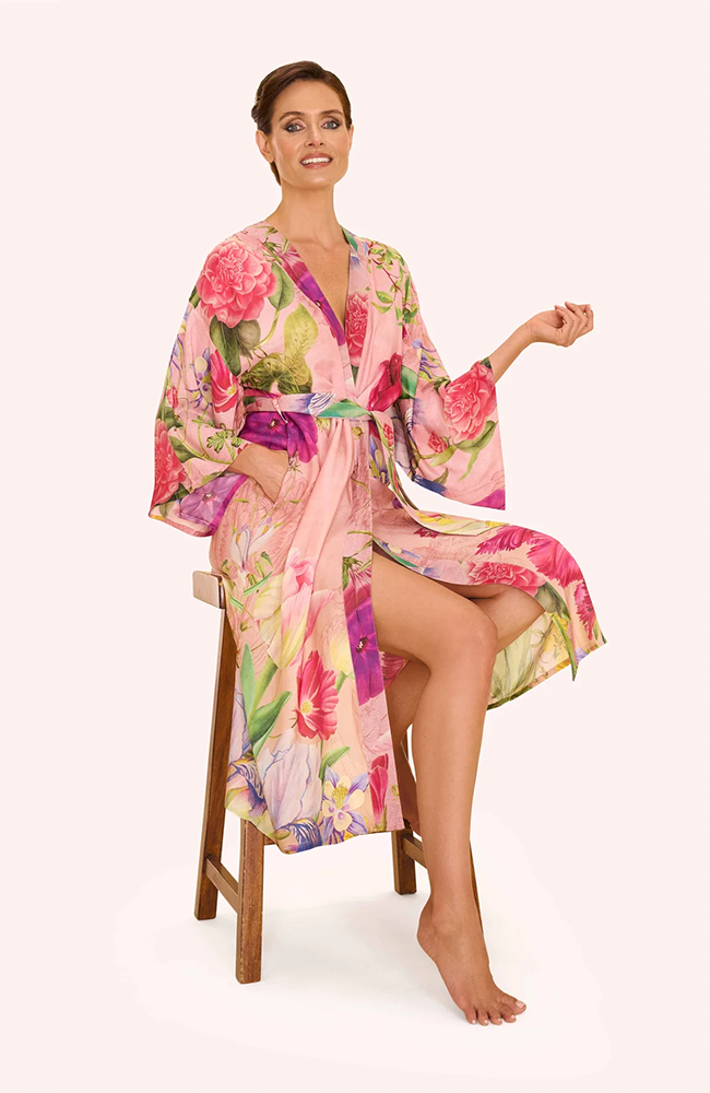 Kimono Gown Floral Study - Petal