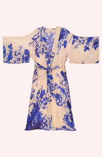 Kimono Gown - China Blue Blooms
