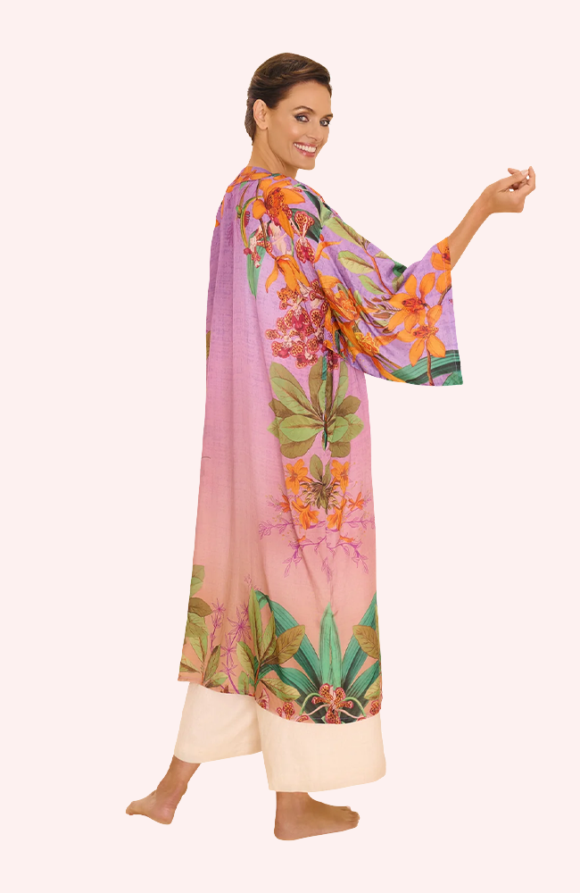 Kimono Gown Botany Bliss - Lavender