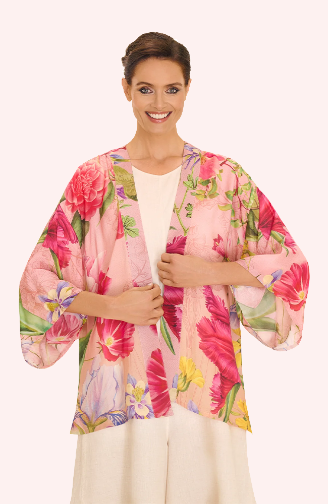 Kimono Jacket  Floral Study - Petal