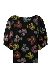 Embroidery Sky Black Top - Black