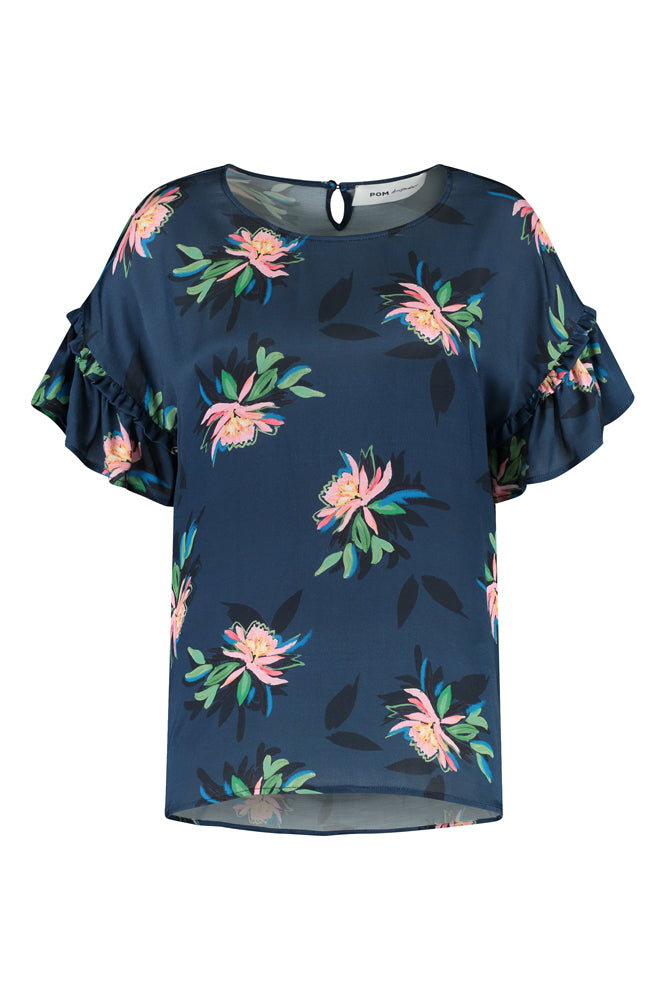 Zoe Expressive Flower Top - Flower