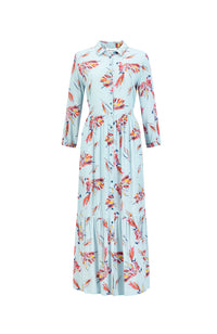 Parrots Dress - Blue