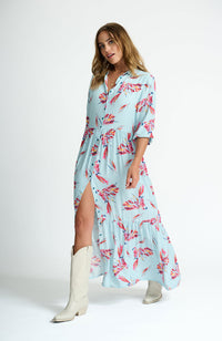 Parrots Dress - Blue