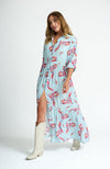 Parrots Dress - Blue