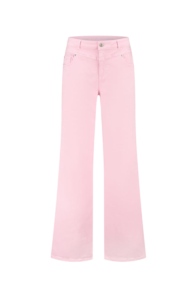 Wide Leg Lilac Pink Jeans - Pink