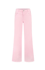 Wide Leg Lilac Pink Jeans - Pink