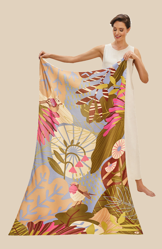 Print Scarf - Autumn Hedgegrow