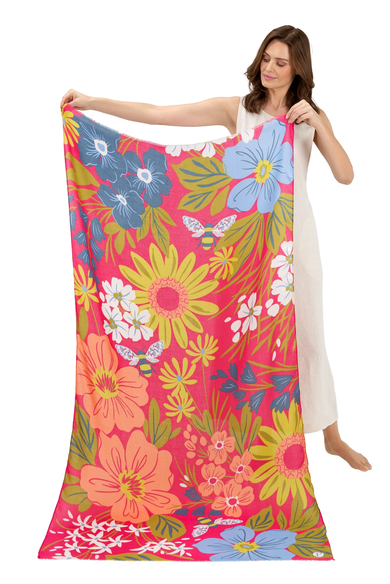 Print Scarf - Hedgegrow Honey Bees