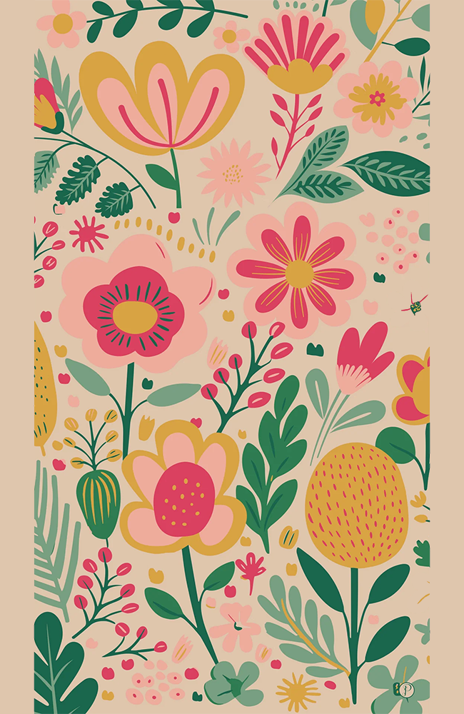 Print Scarf - Pop Flower Posie