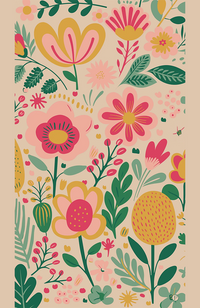 Print Scarf - Pop Flower Posie