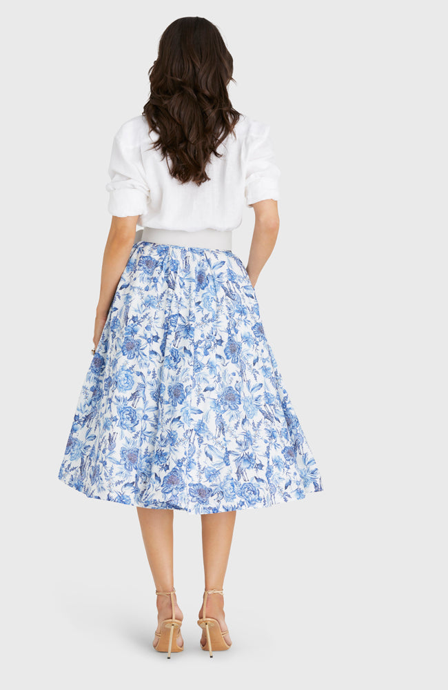 Katherine Midi Skirt - Azalea Print
