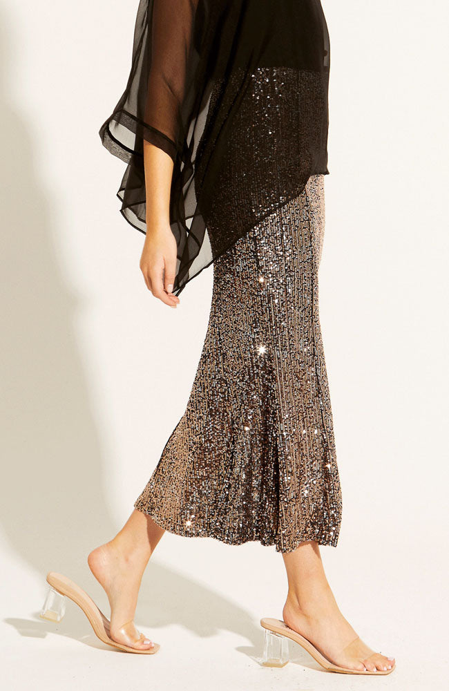 Supernova Sequin Skirt - Black Metallic