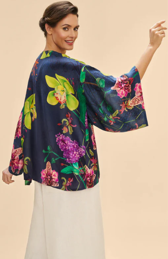 Kimono Jacket - Exotic Evening Ink