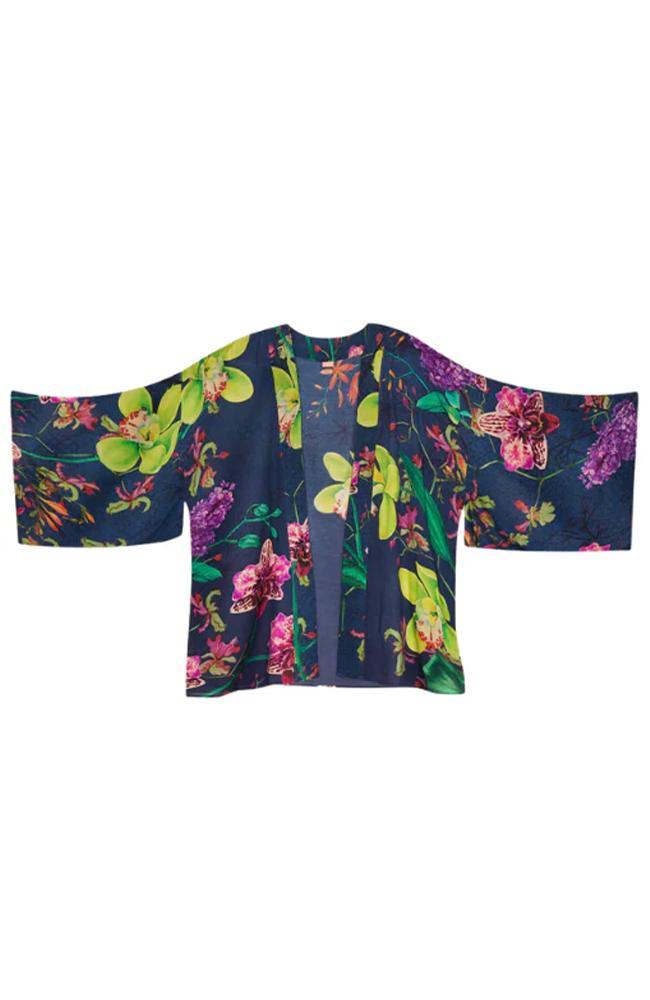Kimono Jacket - Exotic Evening Ink
