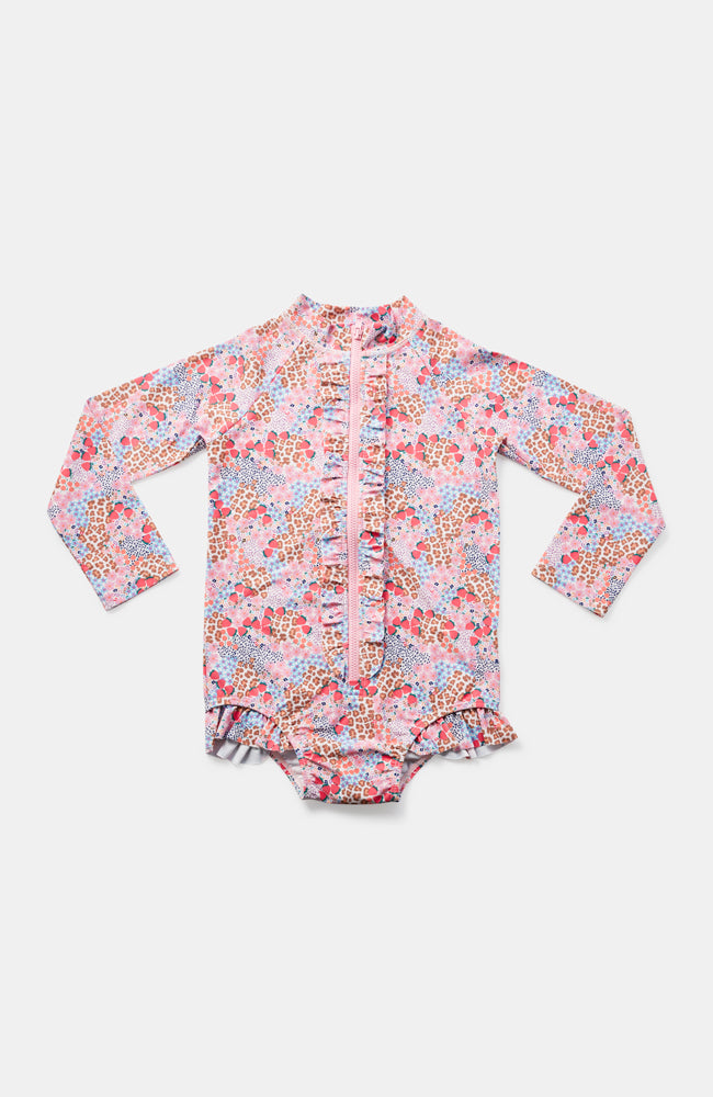 Prue Long Sleeve Swimsuit - Leopard Berries