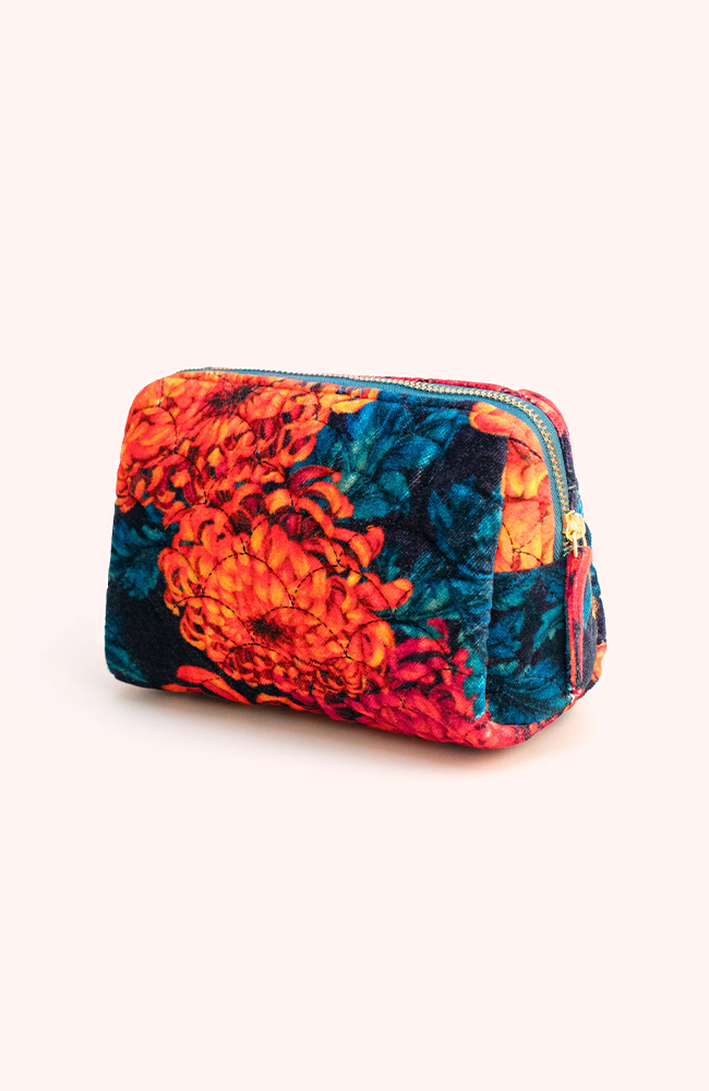 Quilted Vanity Bag - Chrysanthemum