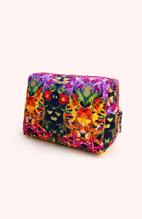 Quilted Wash Bag - Botanical Kaleidoscope