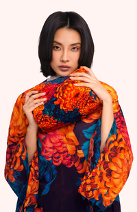 Quilted Wash Bag - Chrysanthemum