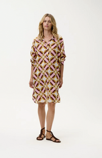 Middy Gilly-Tobago/Cotton - Pink Ikat