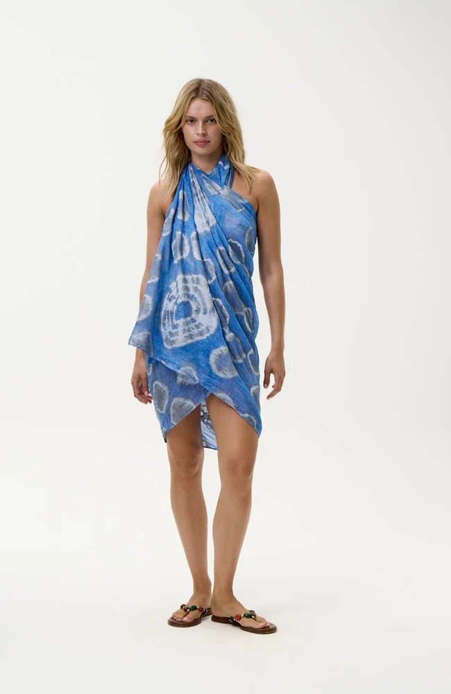 Sarong-Moroccan Foil/Cotton - Blue