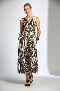 Print Dress - Black/Ecru