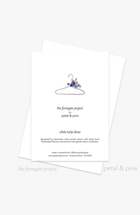 White Tulip Dress Greeting Card