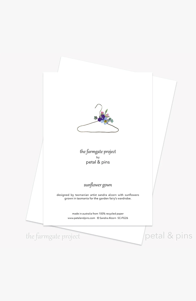 Sunflower Gown Greeting Card