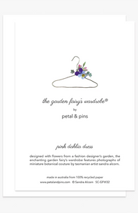 Pink Dahlia Dress Greeting Card