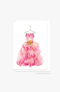 Vintage Rose Dress Greeting Card